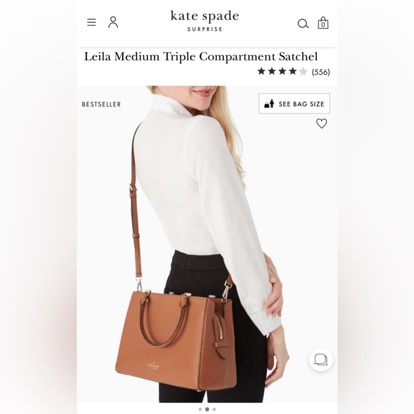 Kate Spade Leila Brown Gingerbread Wallet and Satchel - Picture 2 of 6